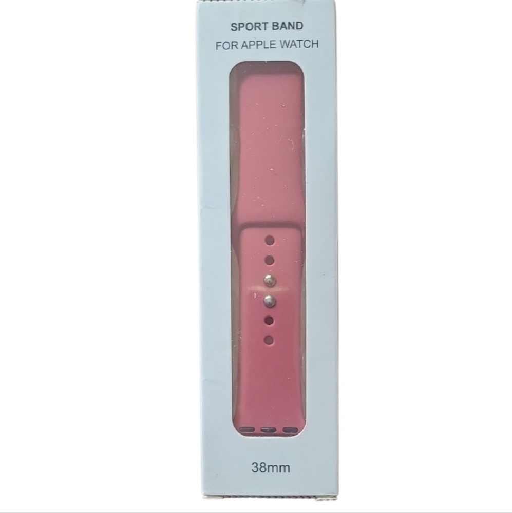 Pink Silicone Smartwatch Band with Adjustable Fit